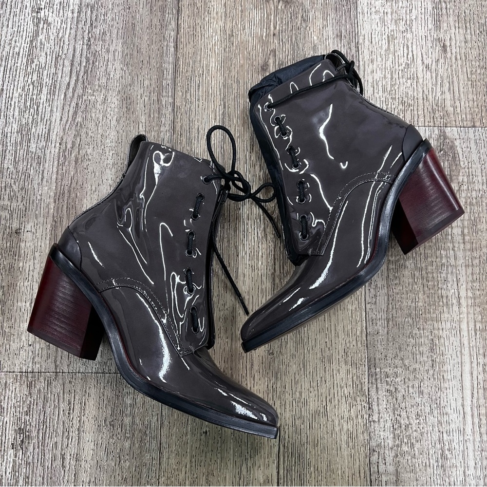 (AN-43) Rag & Bone Ryder Lace Up Boots in Ash Grey - Picture 4 of 5